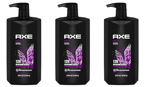 AXE 12h Refreshing Body Wash Crisp Coconut & Black Pepper Scent for Men 3 Pack 3|8 oz Fresh All Day
